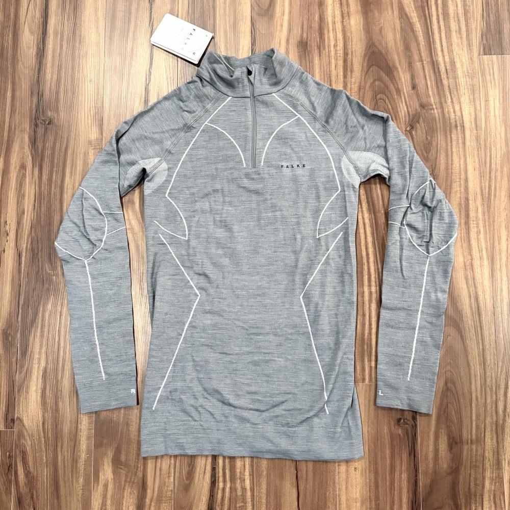 FALKE Women's Wool Tech. Zip Base Layer